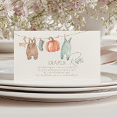 リトルカボチャ秋服少年おむつラッフル エンクロージャーカード