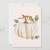 リトルカボチャ秋水カラーフローラベビーシャワー 招待状 (裏面)