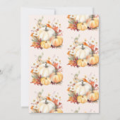 リトルカボチャ秋水カラーフローラベビーシャワー 招待状 (裏面)