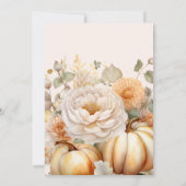 リトルカボチャ秋水カラーフローラベビーシャワー 招待状 (裏面)