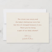 リトルカボチャ秋水彩ベビーシャワー サンキューカード (裏面)