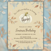 リトルカボチャ秋水彩第3誕生日 招待状