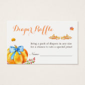 リトルカボチャ秋男の子の赤ちゃんシャワーおむつラッフル (正面)