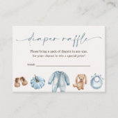 リトルカボチャ秋男の子の赤ちゃんシャワーおむつラッフル エンクロージャーカード (正面)