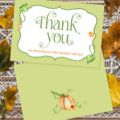 リトルカボチャ秋男女兼用ベビーシャワー サンキューカード