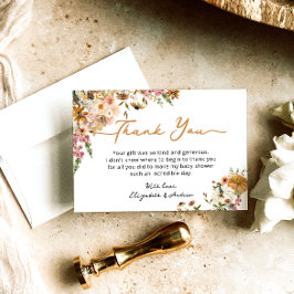 リトルカボチャ秋男女兼用ベビーシャワー サンキューカード