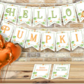 リトルカボチャ秋男女兼用ベビーシャワー バンティングフラッグ