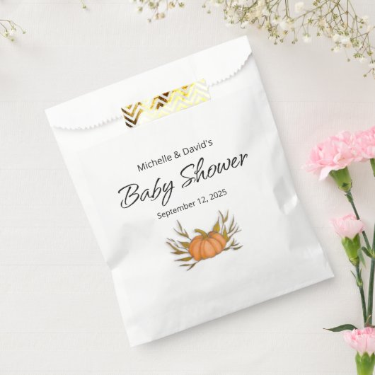 リトルカボチャ秋男女兼用ベビーシャワー フェイバーバッグ (封をした状態)