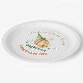 リトルカボチャ秋男女兼用ベビーシャワー ペーパープレート (アングル)