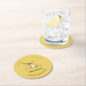 リトルカボチャ秋男女兼用ベビーシャワー ラウンドペーパーコースター (インサイチュ)