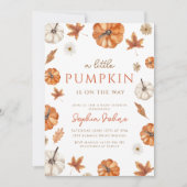 リトルカボチャ秋男女兼用ベビーシャワーInv 招待状 (正面)