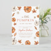 リトルカボチャ秋男女兼用ベビーシャワーInv 招待状 (スタンド正面)