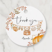 リトルカボチャ秋秋の赤ちゃんシャワーありがとう フェイバータグ (正面)