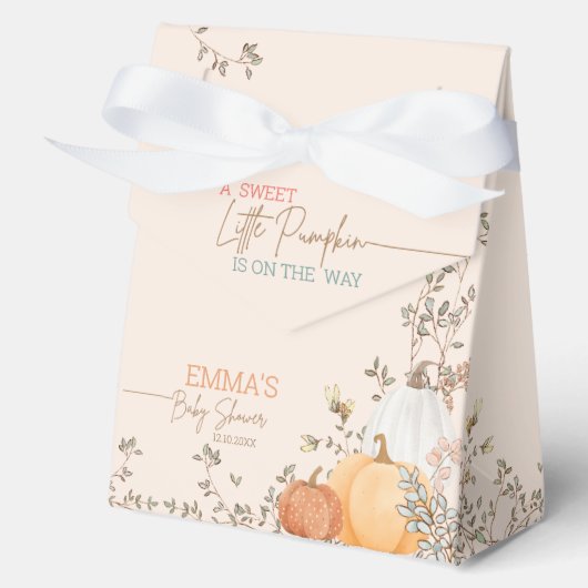 リトルカボチャ秋秋の赤ちゃんシャワーありがとう フェイバーボックス (正面)