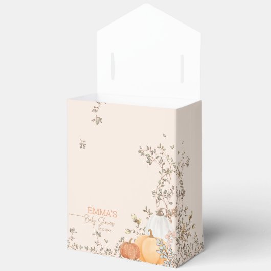 リトルカボチャ秋秋の赤ちゃんシャワーありがとう フェイバーボックス (見開き)