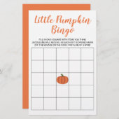 リトルカボチャ秋秋の赤ちゃんシャワービンゴカード (正面/裏面)
