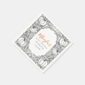 リトルカボチャ秋秋ハロウィーンベビーシャワー スタンダードカクテルナプキン (角)