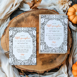 リトルカボチャ秋秋ハロウィーンベビーシャワー 招待状