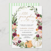 リトルカボチャ秋秋ベビーシャワー招待状 招待状 (正面/裏面)