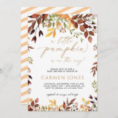 リトルカボチャ秋秋ベビーシャワー招待状 招待状 (正面/裏面)