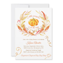 リトルカボチャ秋秋ベビーシャワー招待状