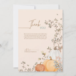 リトルカボチャ秋秋ベビーシャワー サンキューカード