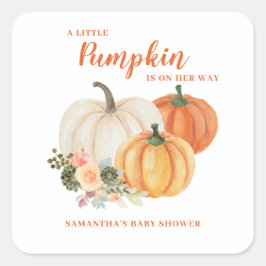 リトルカボチャ秋秋ベビーシャワー スクエアシール