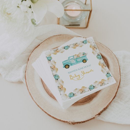 リトルカボチャ秋秋ベビーシャワー スタンダードカクテルナプキン