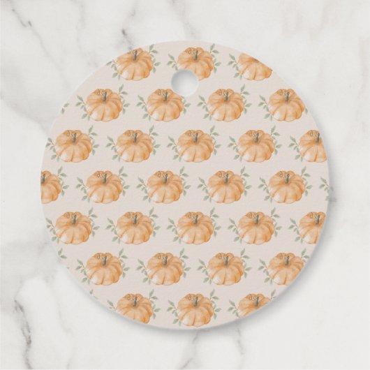 リトルカボチャ秋秋ベビーシャワー フェイバータグ (裏面)