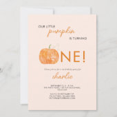 リトルカボチャ秋秋第1誕生日 招待状 (正面)