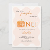 リトルカボチャ秋秋第1誕生日 招待状 (正面)