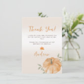 リトルカボチャ秋第1誕生日 サンキューカード (スタンド正面)