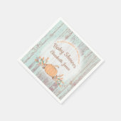 リトルカボチャ秋素朴ベビーシャワー スタンダードカクテルナプキン (角)