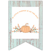 リトルカボチャ秋素朴ベビーシャワー バンティングフラッグ (第1の旗)