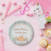 リトルカボチャ秋素朴ベビーシャワー ペーパープレート (パーティー)