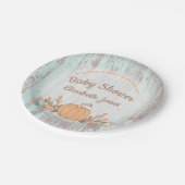 リトルカボチャ秋素朴ベビーシャワー ペーパープレート (アングル)