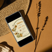 リトルカボチャ秋花水色ベビーシャワー 招待状