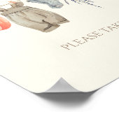 リトルカボチャ秋衣服赤ちゃんシャワーの好意 ポスター (角)