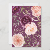 リトルカボチャ秋赤ちゃんシャワー招待パープル (裏面)