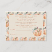 リトルカボチャ秋1st誕生日の推測ゲーム エンクロージャーカード (正面)