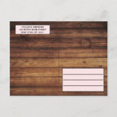 リトルカボチャ紅葉ピンクウッド誕生日 インビテーションポストカード (裏面)