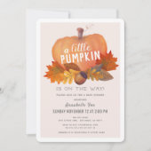 リトルカボチャ紅葉ベビーシャワー 招待状 (正面)