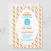 リトルカボチャ紅葉ベビーシャワー 招待状 (正面)