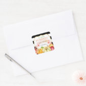 リトルカボチャ紅葉秋ベビーシャワー スクエアシール (封筒)