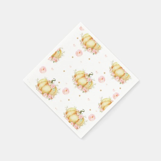 リトルカボチャ紙ナプキンズベビーシャワー誕生日 スタンダードカクテルナプキン (角)