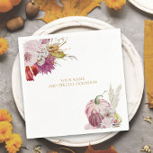 リトルカボチャ素朴フローラパーソナライズされた スタンダードカクテルナプキン