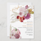 リトルカボチャ素朴フローラベビーブランチ 招待状 (正面)