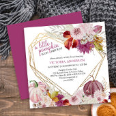 リトルカボチャ素朴フローラ赤ちゃんシャワー 招待状
