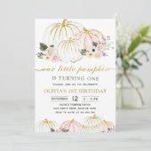 リトルカボチャ素朴フローラ1st誕生日パーティー 招待状 (スタンド正面)