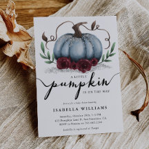 リトルカボチャ素朴ブルーシルバー赤ちゃんシャワー